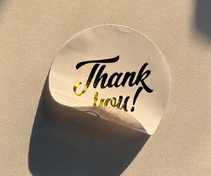 thank you sticker
